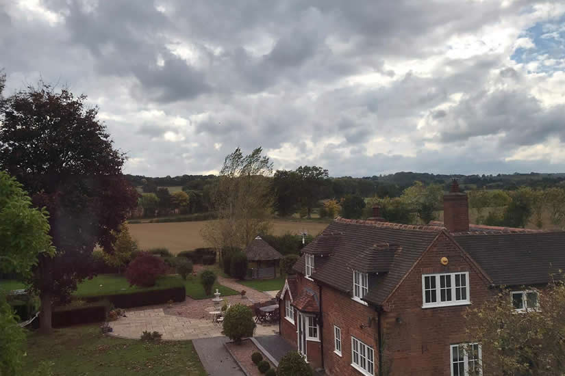 Old Timbers and the surrounding Worcestershire countryside